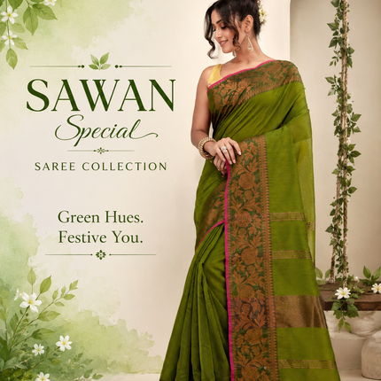 Collection image for: Sawan Special Saree Collection | Green Sarees