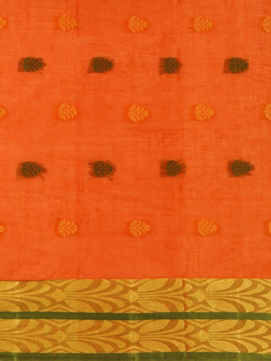 DESH BIDESH Woven Design Pure Cotton Taant Saree
