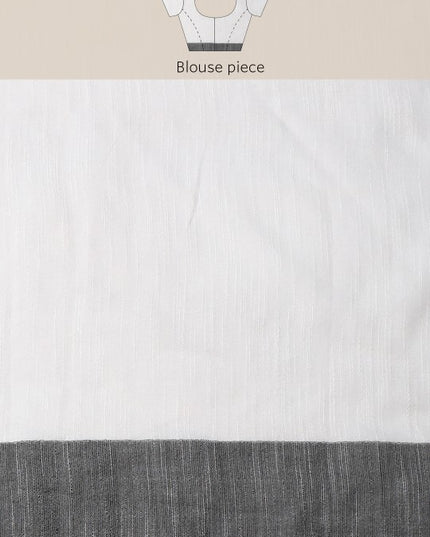 DESH BIDESH Woven Design Striped Pure Cotton Taant Saree