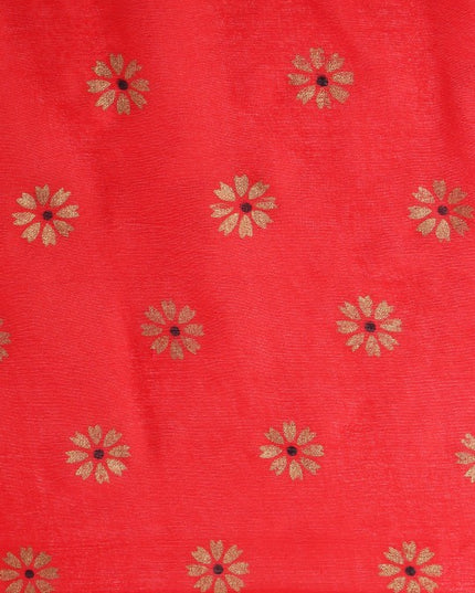 DESH BIDESH Woven Design Floral Pure Cotton Taant Saree