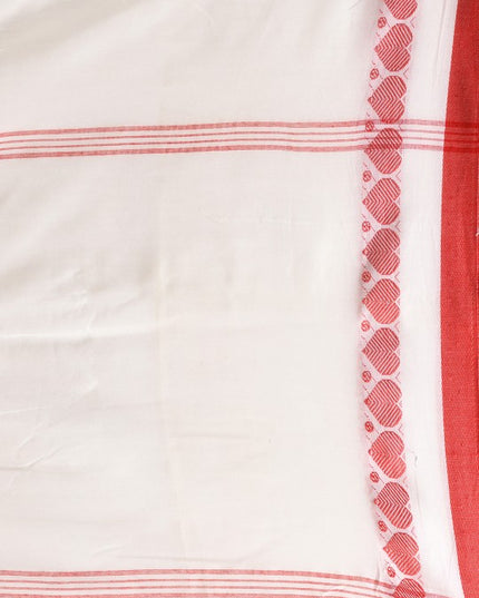 DESH BIDESH Cotton Woven Heart Design Taant Saree