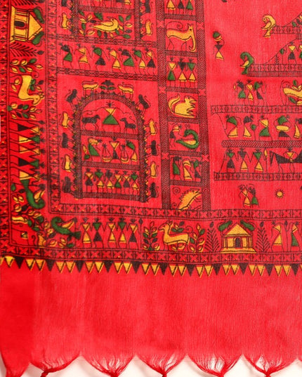 DESH BIDESH Warli Pure Cotton Taant Saree