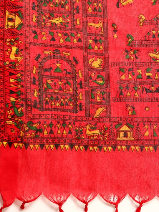 DESH BIDESH Warli Pure Cotton Taant Saree