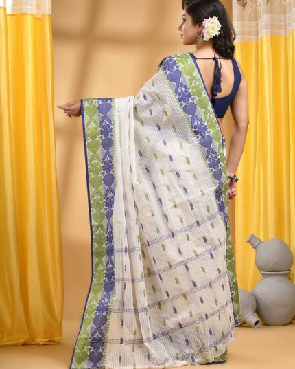 DESH BIDESH Woven Design Pure Cotton Taant Saree