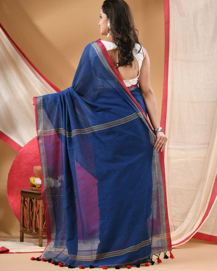 DESH BIDESH Woven Design Zari Pure Cotton Handloom Saree - Sarees for Women 36861512