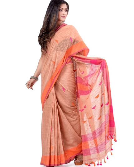 Woven Design Pure Cotton Traditional Taant Saree