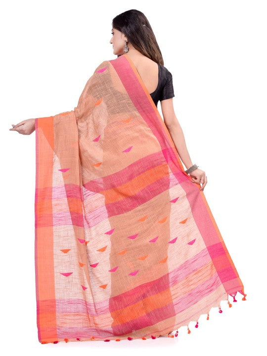 Woven Design Pure Cotton Traditional Taant Saree