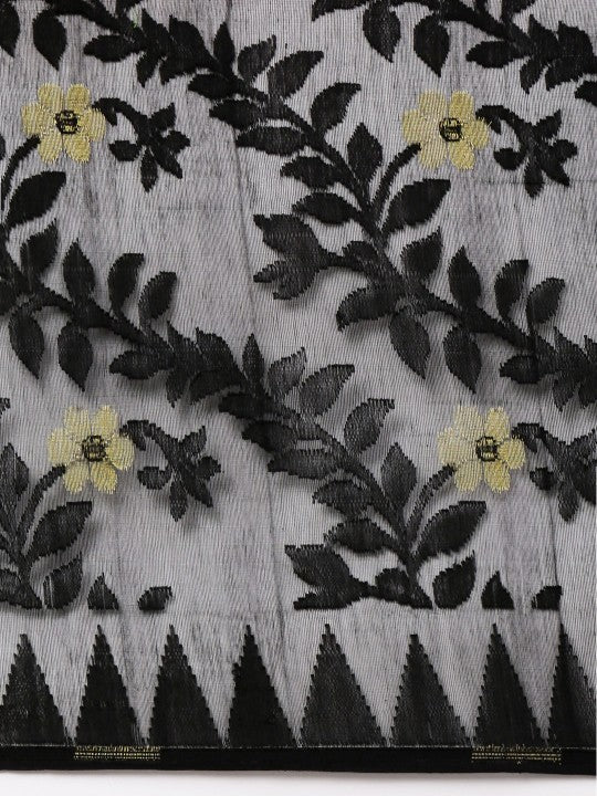 DESH BIDESH Floral Pure Cotton Taant Saree