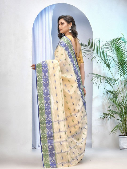 DESH BIDESH Women Ethnic Motifs Pure Cotton Taant Saree
