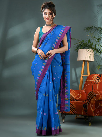 DESH BIDESH Woven Design Pure Cotton Taant Saree