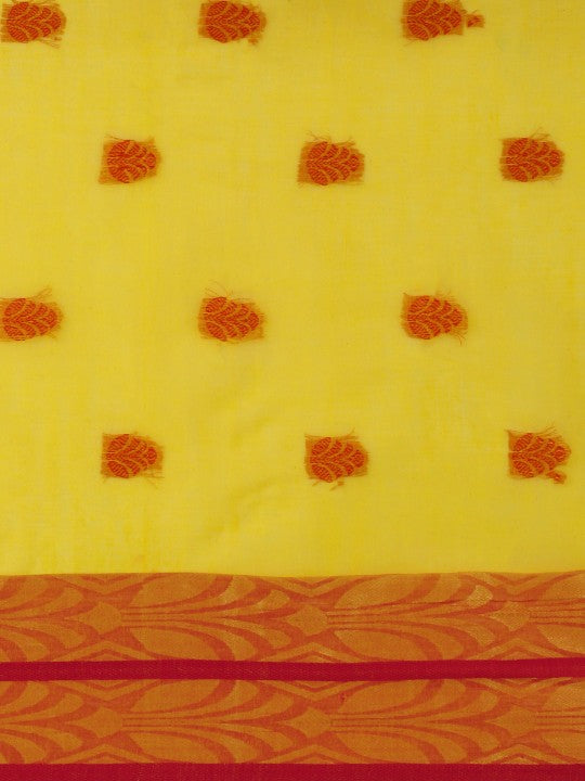 DESH BIDESH Woven Design Pure Cotton Taant Saree