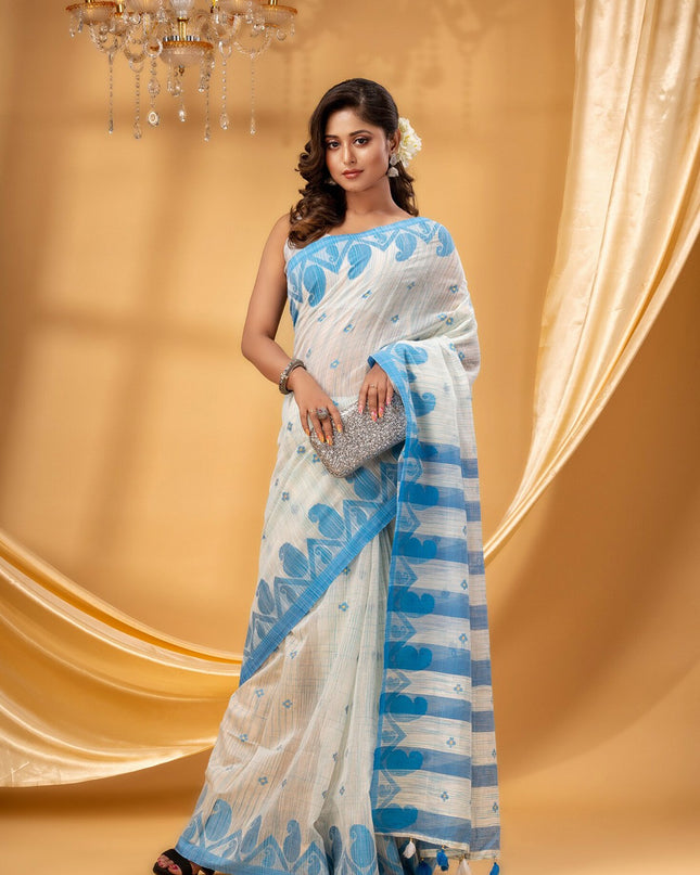 Paisley Woven Design Pure Cotton TaantSaree