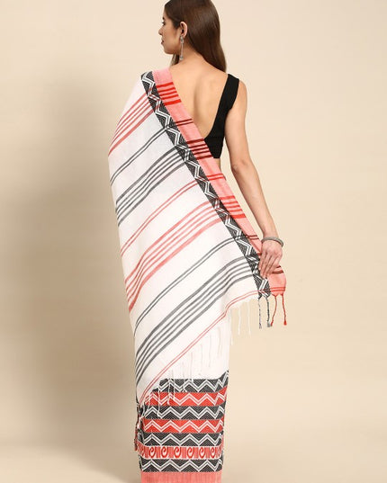 DESH BIDESH Woven Self Design Pure Cotton Saree