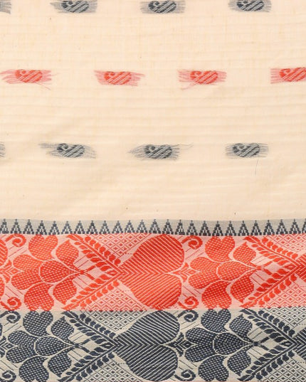 DESH BIDESH Woven Design Pure Cotton Taant Saree
