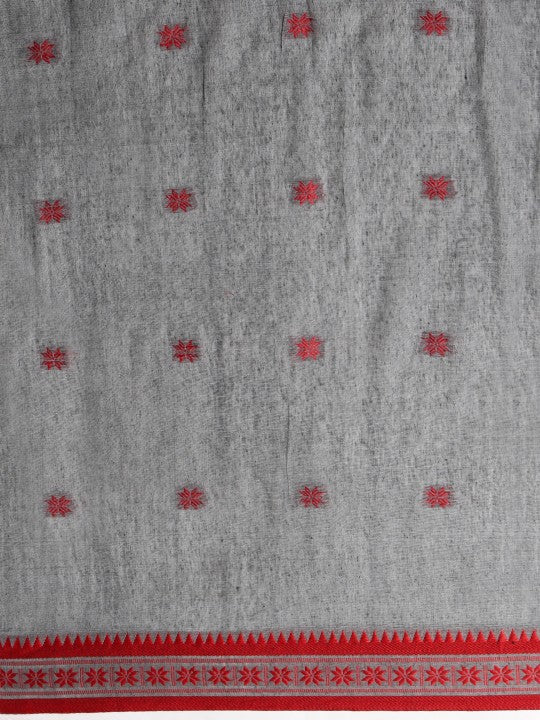 DESH BIDESH Woven Design Ethnic Motifs Pure Cotton Taant Saree