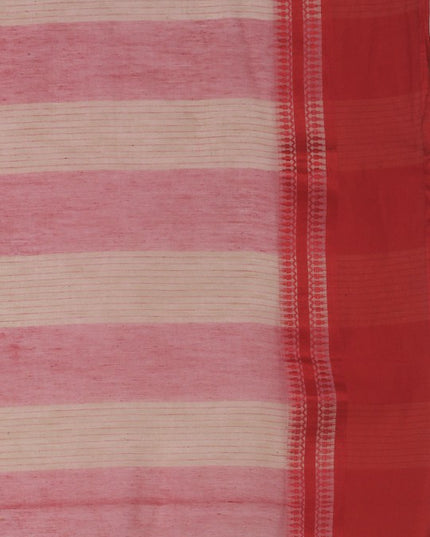 DESH BIDESH Woven Design Pure Cotton Bengal Taant Saree