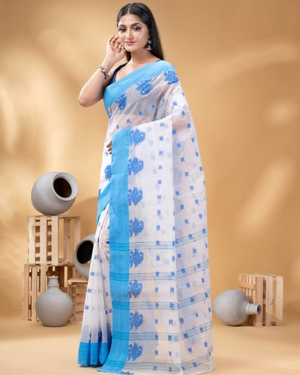 Ethnic Motifs Woven Design Pure Cotton Taant Saree