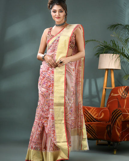 DESH BIDESH Woven Design Bandhani Saree