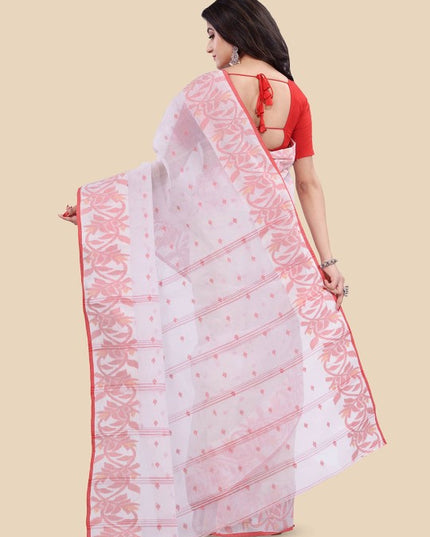 DESH BIDESH Floral Zari Pure Cotton Saree