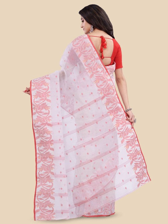 DESH BIDESH Floral Zari Pure Cotton Saree