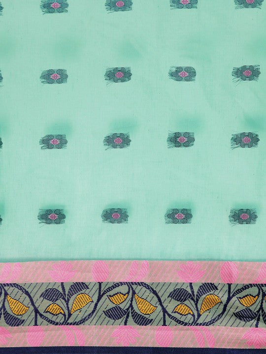 DESH BIDESH Ethnic Motifs Pure Cotton Taant Saree