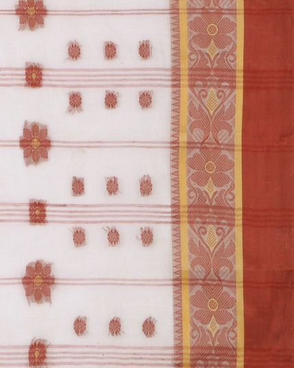DESH BIDESH Woven Design Pure Cotton Taant Saree for Women