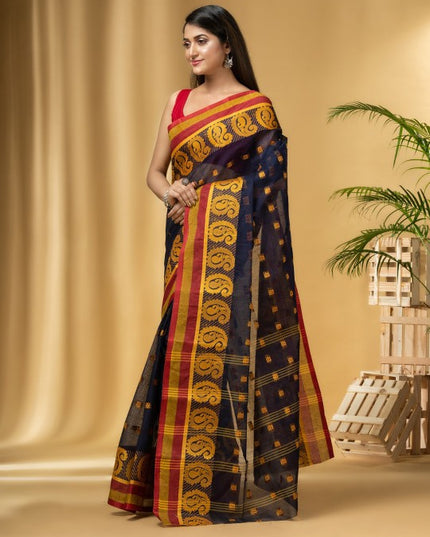 Ethnic Motifs Woven Design Pure Cotton Taant Saree