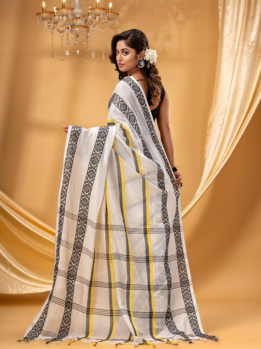 DESH BIDESH Woven Design Pure Cotton Taant Saree