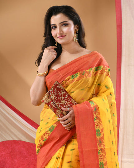 DESH BIDESH Woven Design Pure Cotton Handloom Saree