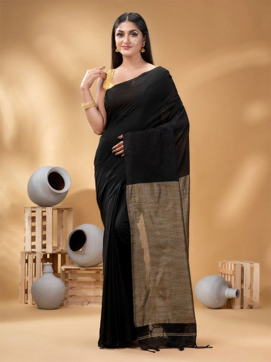 DESH BIDESH Elegant Colourblocked Pure Cotton Saree for Women