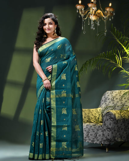 Cotton Silk Party Wear Saree Trendy Design Gulnaz Georgette Chiffon Cotton Saree (Tute)