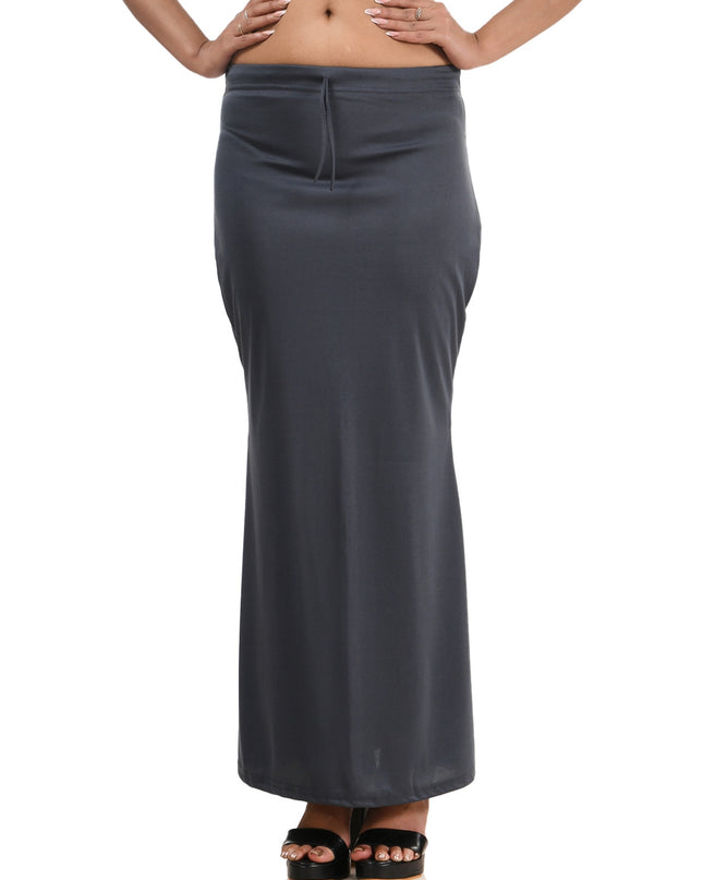 Fish Cut Stretchable Saree Shapewear Petticoat for Women (Charcoal Grey)