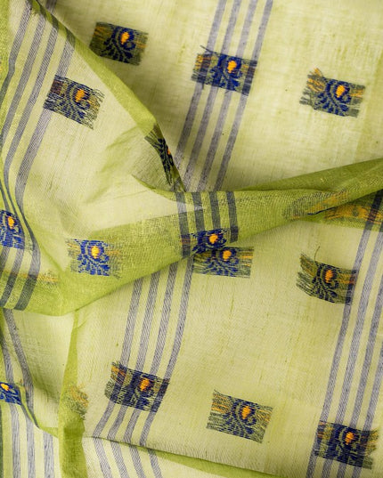 DESH BIDESH Ethnic Motifs Woven Design Pure Cotton Taant Saree