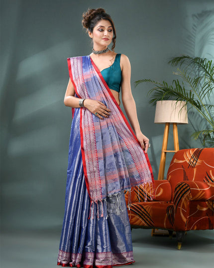 DESH BIDESH Woven Design Border Bandhani Saree