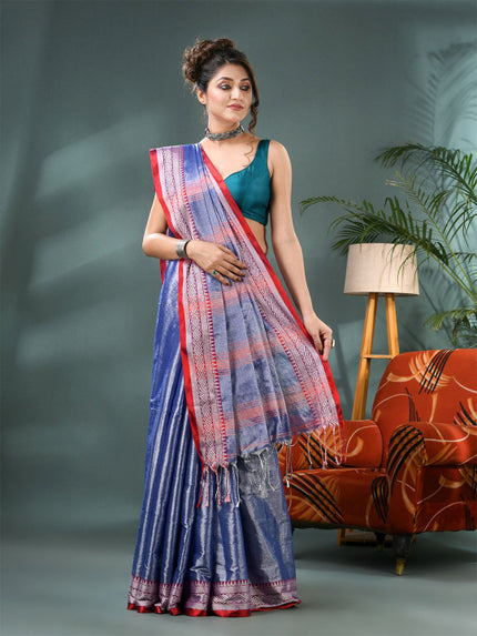 DESH BIDESH Woven Design Border Bandhani Saree