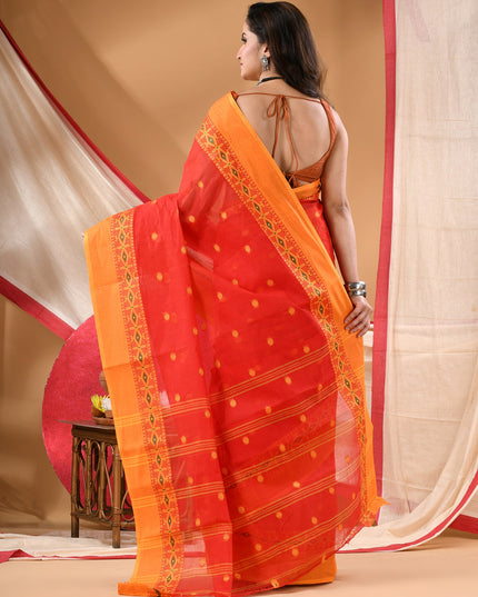 Women cotton saree for woman party, wear sarees for women tant cotton handloom chiffon silk sarees for women latest, Manirekha design (Red)