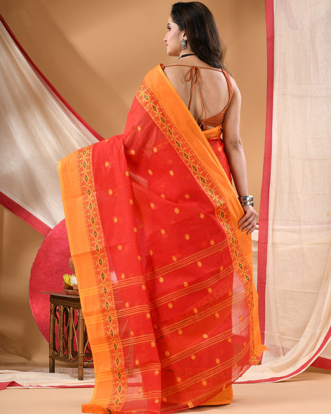 Women cotton saree for woman party, wear sarees for women tant cotton handloom chiffon silk sarees for women latest, Manirekha design (Red)