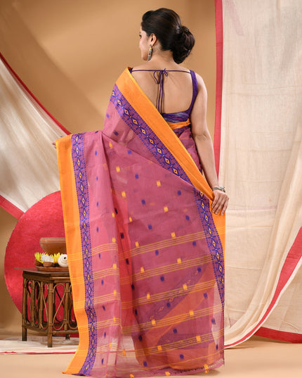 Women cotton saree for woman party, wear sarees for women tant cotton handloom chiffon silk sarees for women latest, Manirekha design (Maroon)