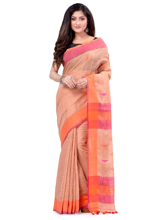 Woven Design Pure Cotton Traditional Taant Saree