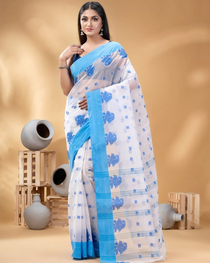Ethnic Motifs Woven Design Pure Cotton Taant Saree