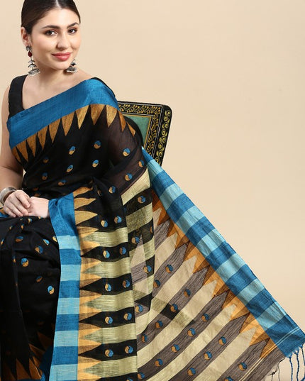 DESH BIDESH Woven Design Pure Cotton Saree
