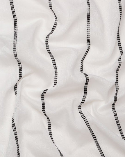 DESH BIDESH Woven Design Striped Pure Cotton Taant Saree