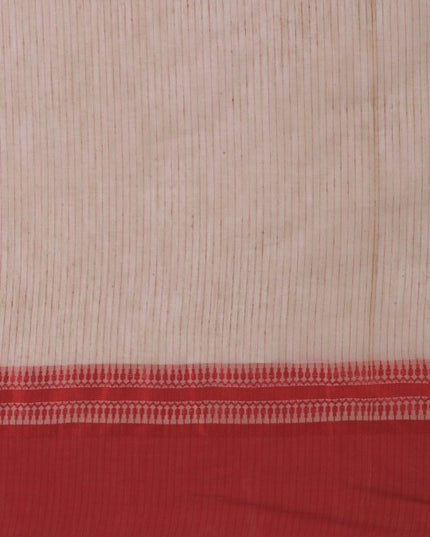 DESH BIDESH Woven Design Pure Cotton Bengal Taant Saree