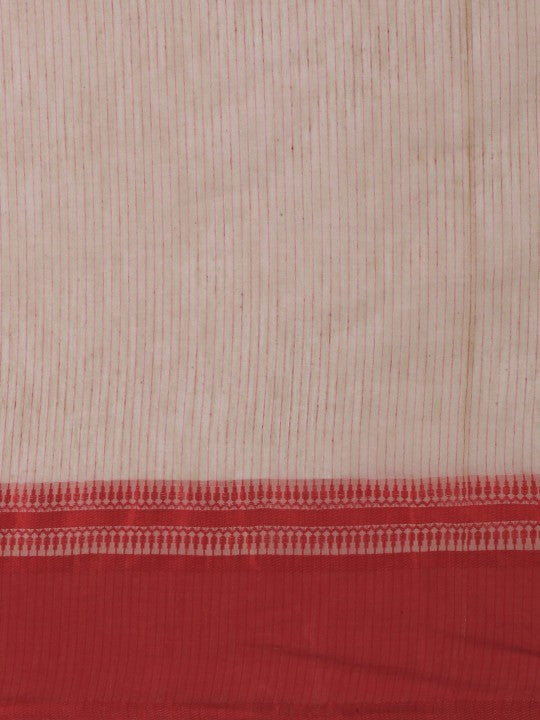 DESH BIDESH Woven Design Pure Cotton Bengal Taant Saree