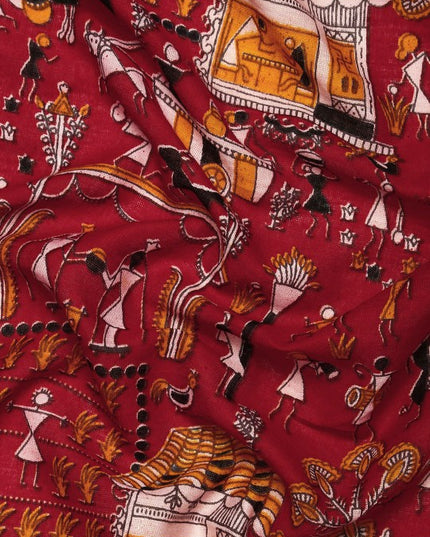 DESH BIDESH Kalamkari Pure Cotton Taant Saree: Traditional Woven Design for Women