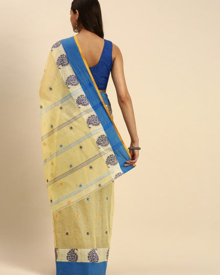 DESH BIDESH Woven Design Pure Cotton Taant Saree
