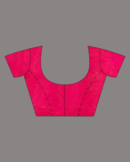 DESH BIDESH Pink & White Paisley Pure Cotton Designer Taant Saree for Women