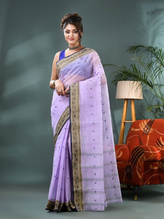 DESH BIDESH Woven Design Zari Pure Cotton Saree
