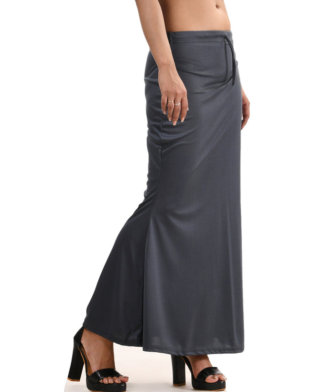 Fish Cut Stretchable Saree Shapewear Petticoat for Women (Charcoal Grey)