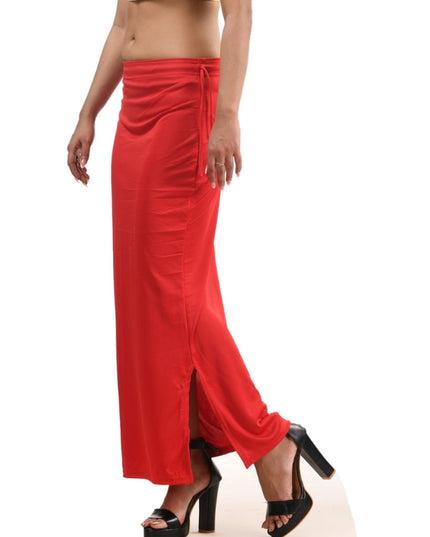 Stretchable Saree Shapewear Petticoat for Women, Lycra Saree Shapewear, Skirts for Women, Skirts Shape Wear Dress for Saree Innerwear for Saree in Party, Saree Shaper (Red)